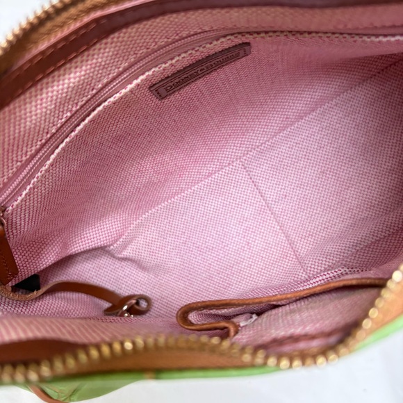 DOONEY & BOURKE  Green Croco Croc Embossed Leather Shoulder Bag Y2K - Picture 3 of 12